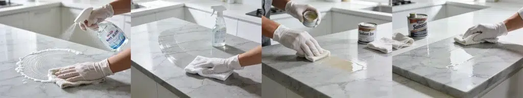 Wipe away any excess sealer with a clean cloth