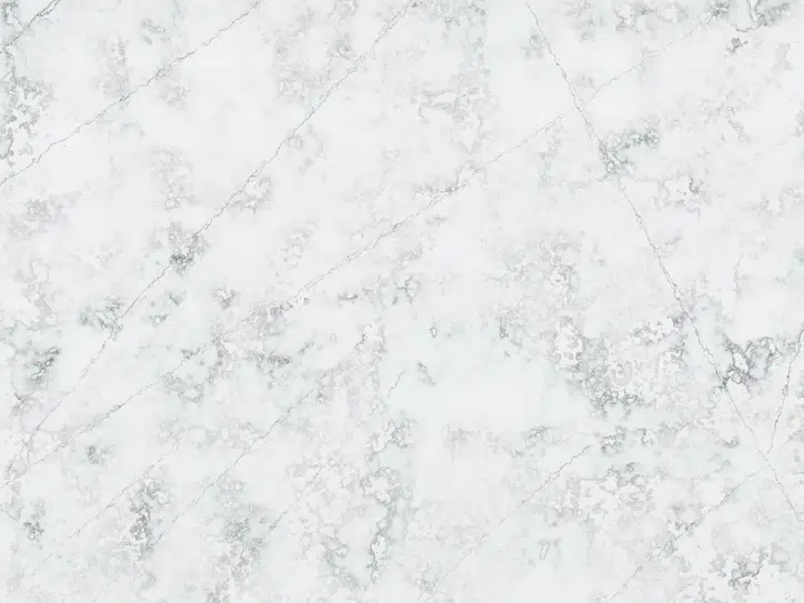 Durable non-porous quartz, suitable for kitchens and bathrooms.